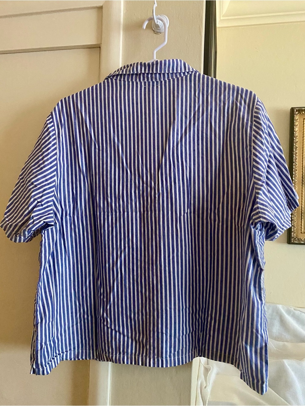 100% Cotton Blue & White Stripe Pajama Set - Picture 2 of 10